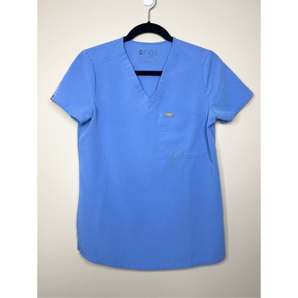 Figs Blue Women's Top Blouse